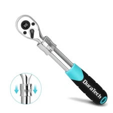 DURATECH 3/8" Drive Extendable Ratchet 90-Tooth Quick-release Ratchet 4 Sections
