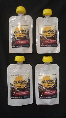 (4) Cracked Nut Butter 3.2 Oz White Chocolate Raspberry 9 g Net Carbs No Gluten