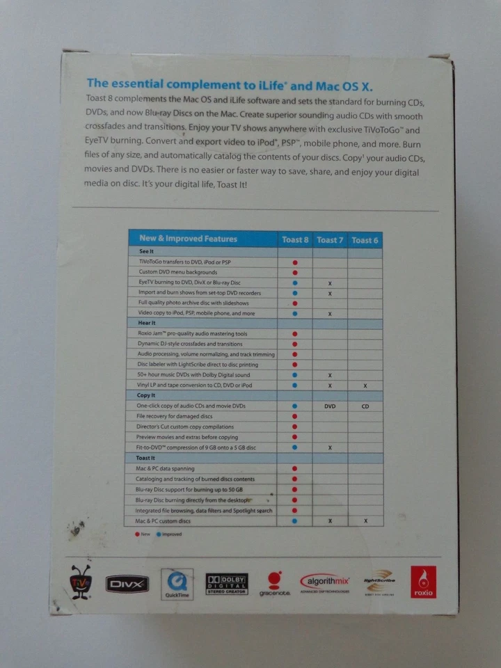 Roxio Toast® 8 Titanium for MAC - 231000   (BRAND NEW, SEALED) - Image 2 of 4