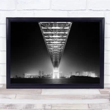 Bridge Perspective Rainbow Daiba Tokyo Japan Asia Black and white Night Print