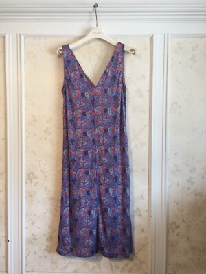 NWT $395 Tory Burch Sandy Silk Jersey Dress M Sea Coral Artemis | eBay