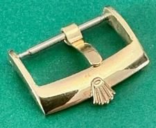 ROLEX 18mm Logo Buckle 18k Yellow Gold Plate Laser ACIERINOX ROLEXSA