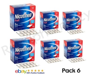 Nicotinell Frucht Kaugummi 204 Stück 2mg Gesamtpackung 6 Ablaufdatum - 08/2026