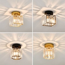 Crystal LED Ceiling Light Hallway Bedroom Kitchen Pendant Wall Lamp with Bulb