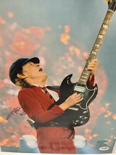 Autographed Angus Young/ACDC Signed 11x14 Photo..PSA..GRADE 10