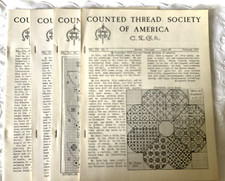 Counted Thread Society of America CSGA Newsletter Lot Of 4 Year 1976 Used