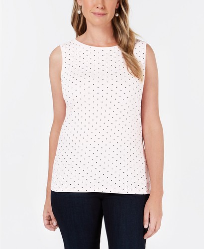 Women's Dotted Boat-Neck Shell Karen 