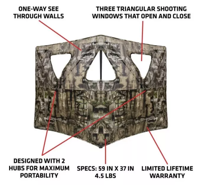 Primos Double Bull Surround View Stakeout Blind Hunting Portable