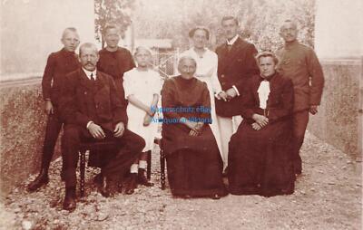 Photo postcard civilians around 1914 probably room or from Aulendorf
