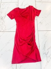 Heart Hips Maroon Rouched Wrapped Style Dress MEDIUM