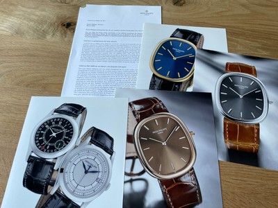 Ermittelt Presse Patek Philippe 6000/5296/3738 Press Release - Uhren Collectors