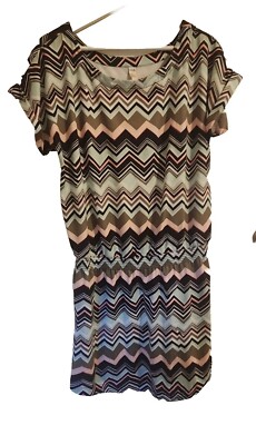 Lole Chevron Zig Zag Dress Size Medium NWOT 