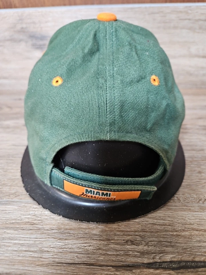 Gorra de hombre de colección MIAMI HURRICANES verde con tirantes logotipo de 3 lados HMI sombreros Foto 3 de 4