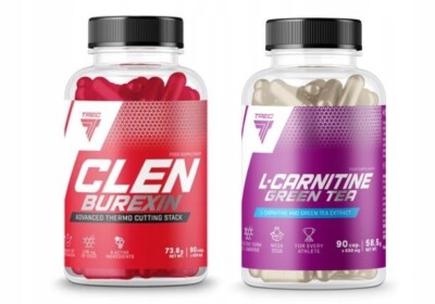 TREC CLENBUREXIN 90 caps FAT BURNING AGENT + CARNITINE GREEN TEA 90 caps.