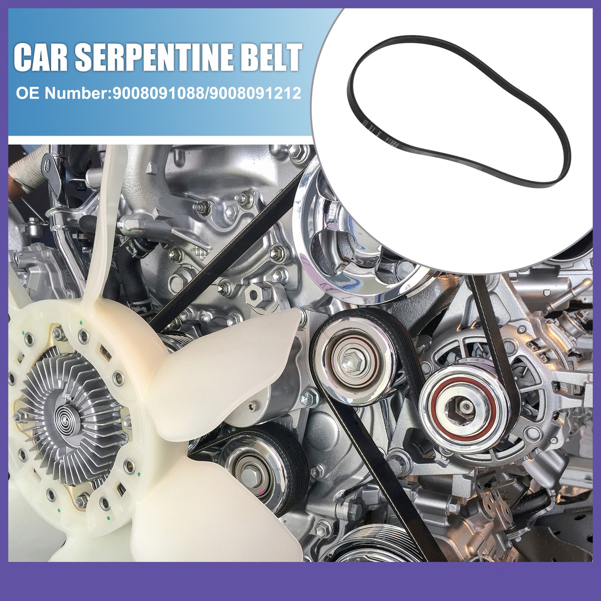 Serpentine Belt No.9008091088 Drive V-Ribbed Belt ONE Custom
