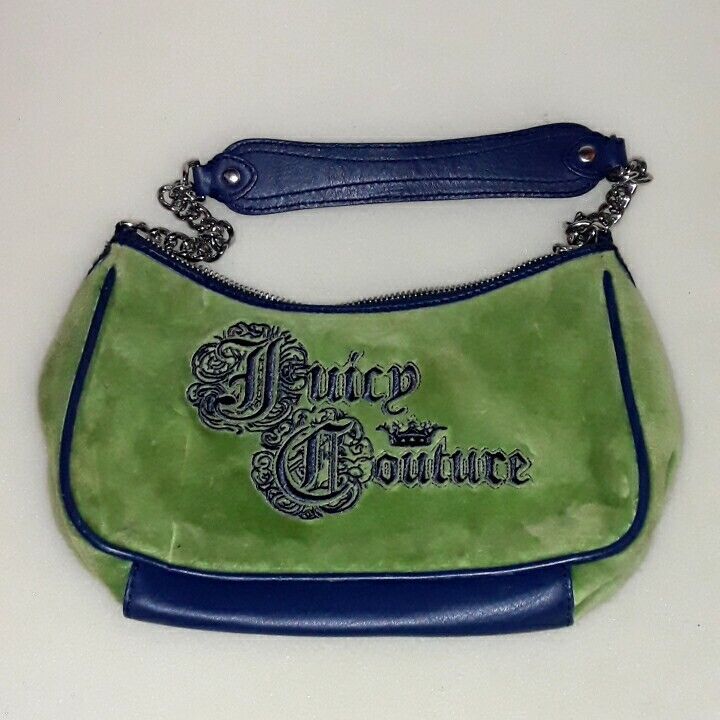 Rare HTF Y2K Vintage Juicy Couture Green Velour Shoulder Bag Rare HTF Y2K Vintage Juicy Couture Green Velour Shoulder Bag