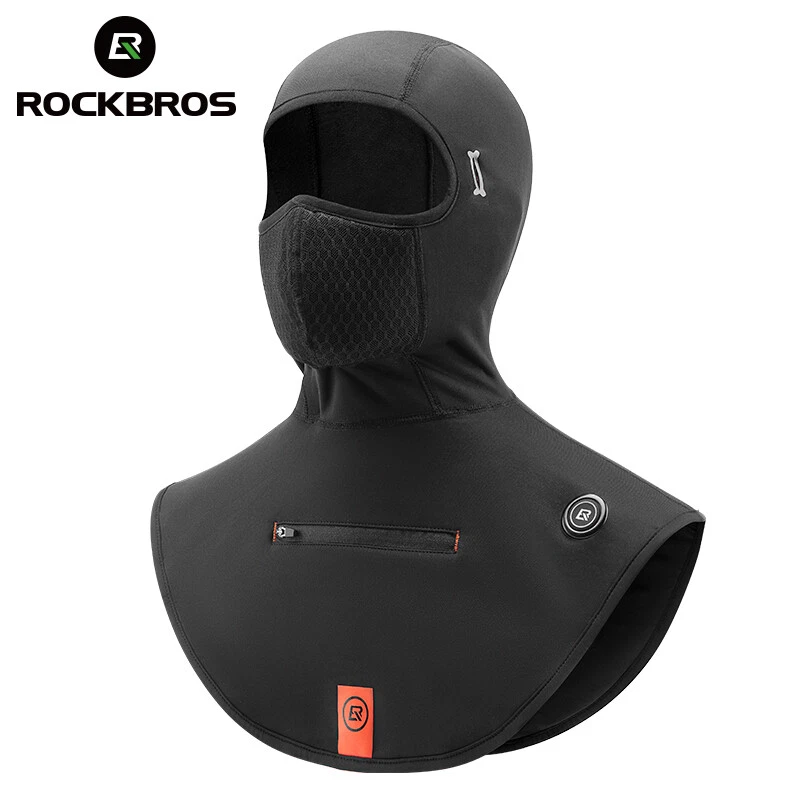 ROCKBROS Inteligente Calefacción Fack Máscara Moto Casco Pasamontañas Invierno USB Foto 3 de 4