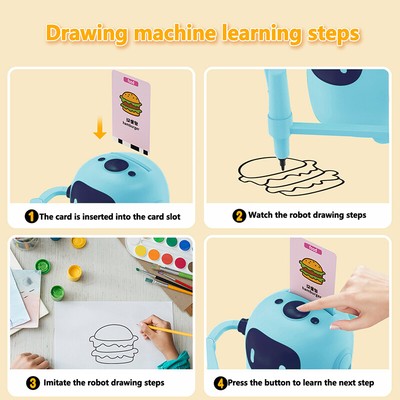 Drawing Robot For Kids With Cards Smart Educational Montessori Learning Toy