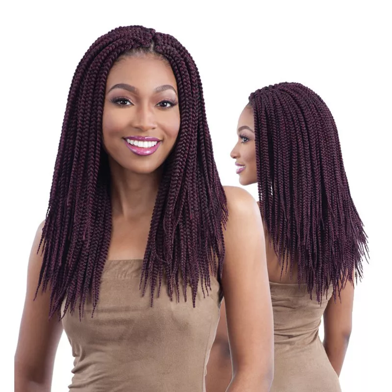 Medium box on sale braids with color