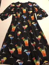 DAGGERS & GABBANA Cocktail Prints Made In Italy Women's Luxury Dress Size 38 NEW