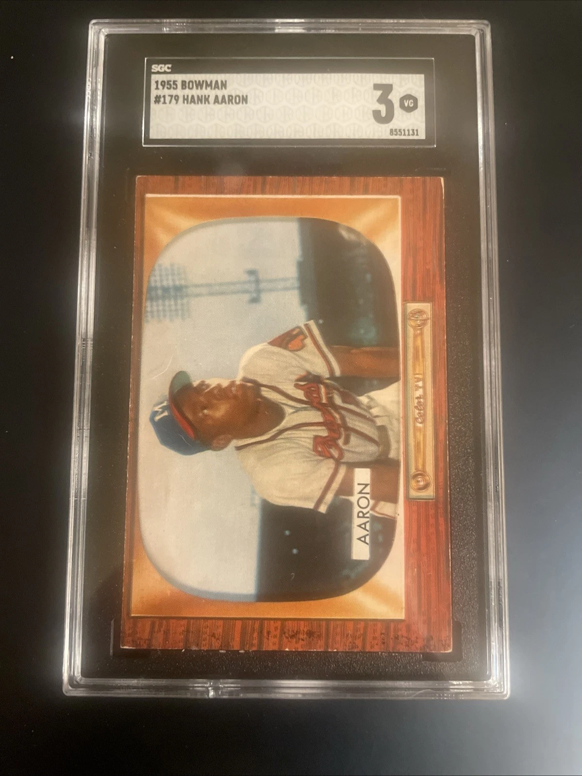 Deal for 1955 Bowman #179 Hank Aaron SGC 3 Looks Nicer - Great Eye Appeal