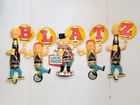 1960s Blatz Beer Bottle Man Circus NOS Vacuform Letter Sign Vintage Display