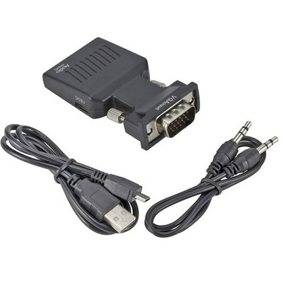 VGA Input To HDMI Output Adapter PC Laptop To HDTV Moniter Projecter Converter E