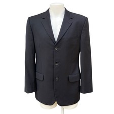 Givenchy Sport Coat Blazer Jacket 43  Chest Black Wool 3 Button Single Breasted