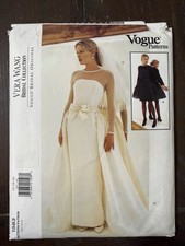 Vera Wang Bridal Dress Pattern By Vogue #1683/Size 14-16-18/ Factory Fold