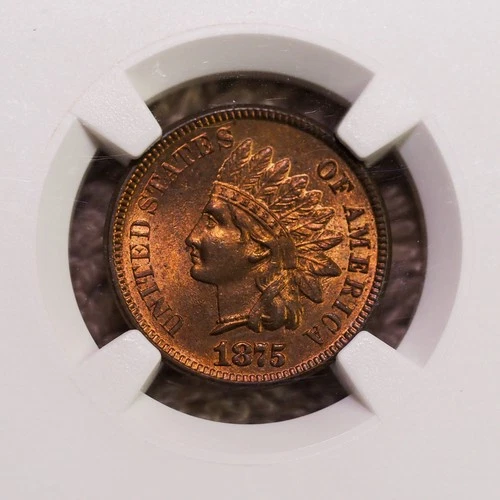 1875 INDIAN HEAD CENT  NGC MS-64-RB  Beautiful Coin!!