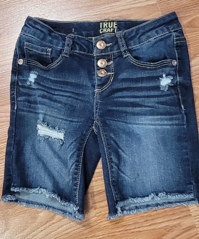 True Craft Denim Shorts In Kids Size 7 Dark Wash