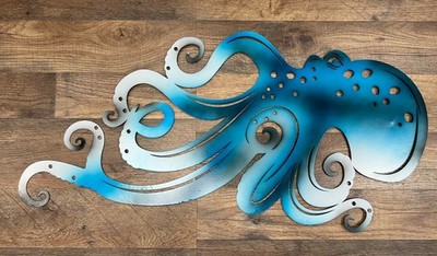 Octopus Metal Wall Decor 28'' x 14''