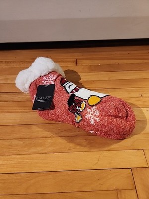 Penguins Ella & Joy Sherpa Non Slip Bootie Socks Size 9 - 11 Christmas Winter