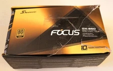 Seasonic Focus GX-850, 80 Plus Gold Power Supply, Black, Open Box