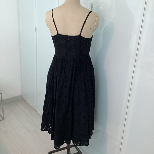 süßes schwarzes Sommerkleid mit Ösen Baumwolle 10 - Bild 4 von 12