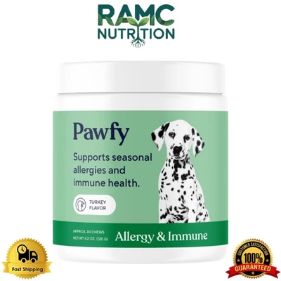 Pawfy Allergy & Immune | Natural Dog Supplement with Probiotics & Colostrum