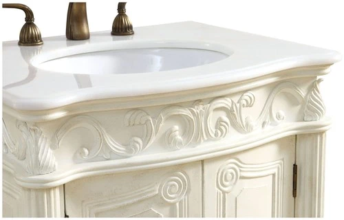 Elegant Lighting VF-1008-VW Danville 30" Tall Cabinet and Quartz - Vintage Mint - Picture 4 of 12