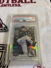 2025 Archives signature  Garrett Crochett  1st bowman Draft chrm-REF psa 9 POP 1