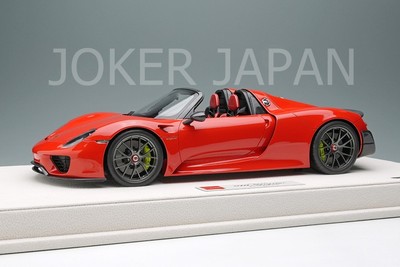 Make Up EIDOLON 1/18 Porsche 918 Spyder Weissach package 2011 Red EML089E JDM