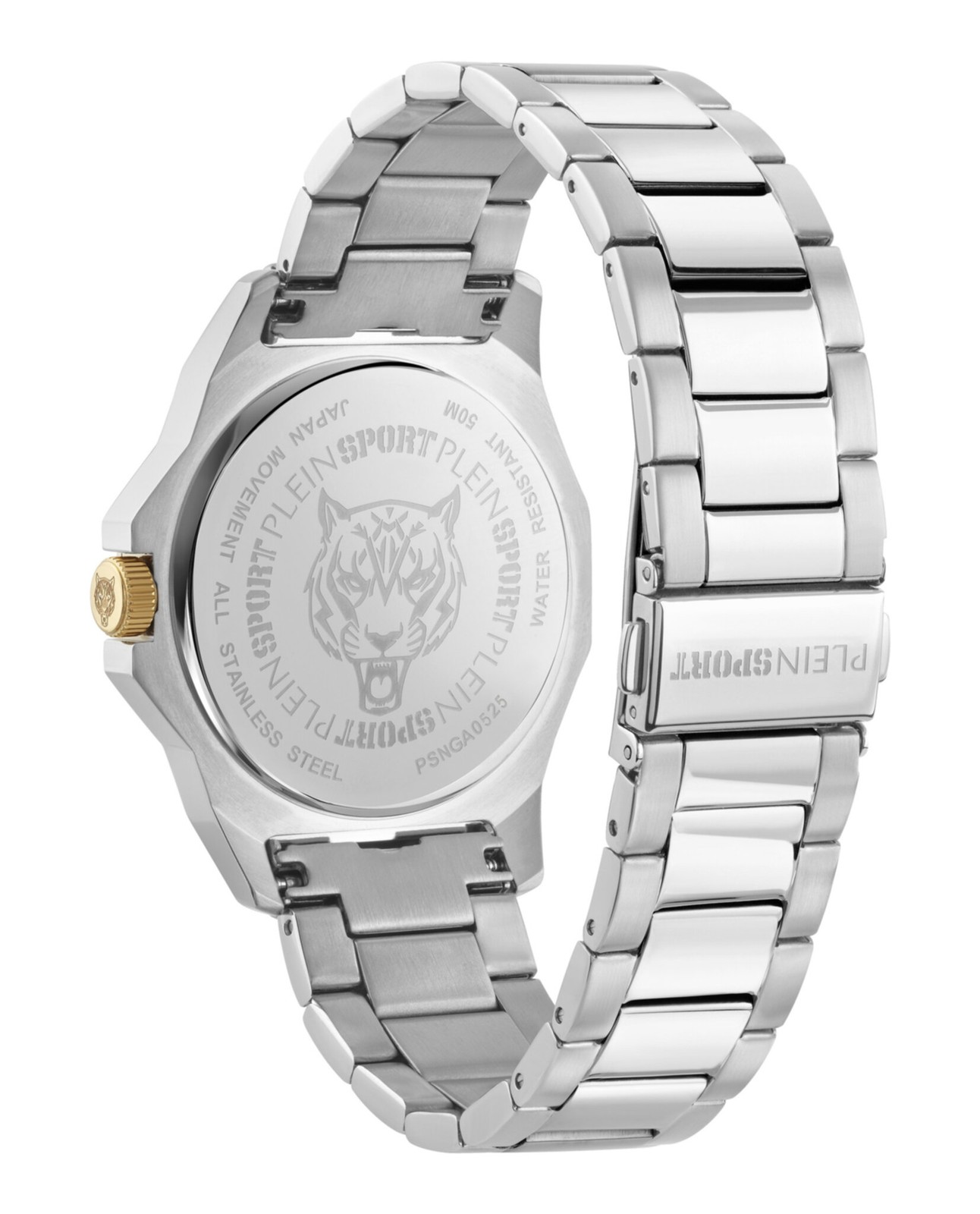 Plein Sport Mens  Stainless Steel 42mm Bracelet Fashion Watch