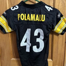 NEW Reebok Pittsburgh Steelers #43 Troy Polamalu Boys Small Sz 8 Jersey Defects