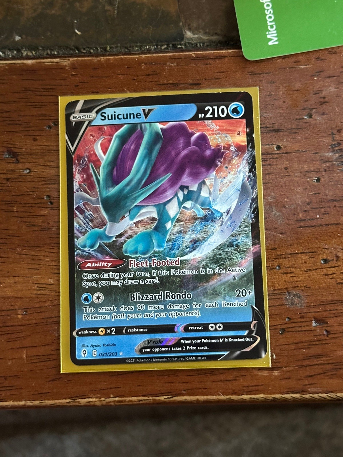 Pokemon - Suicune V - 031/203 - SWSH Evolving Skies - Ultra Rare - Near Mint