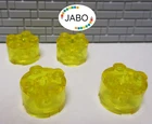 (E4/2/14) LEGO 4x 3941 Round Brick 2x2 Transparent Yellow