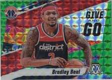 2019-20 Panini Mosaic - Give and Go Bradley Beal #9 Green Mosaic Prizm