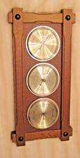 Barometer-Hygrometer-Thermometer-Hochwertige Eiche -analog- Neupreis 400€