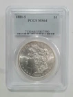 1881-S MS-64 MORGAN SILVER DOLLAR PCGS GRADED NICE BETTER DATE