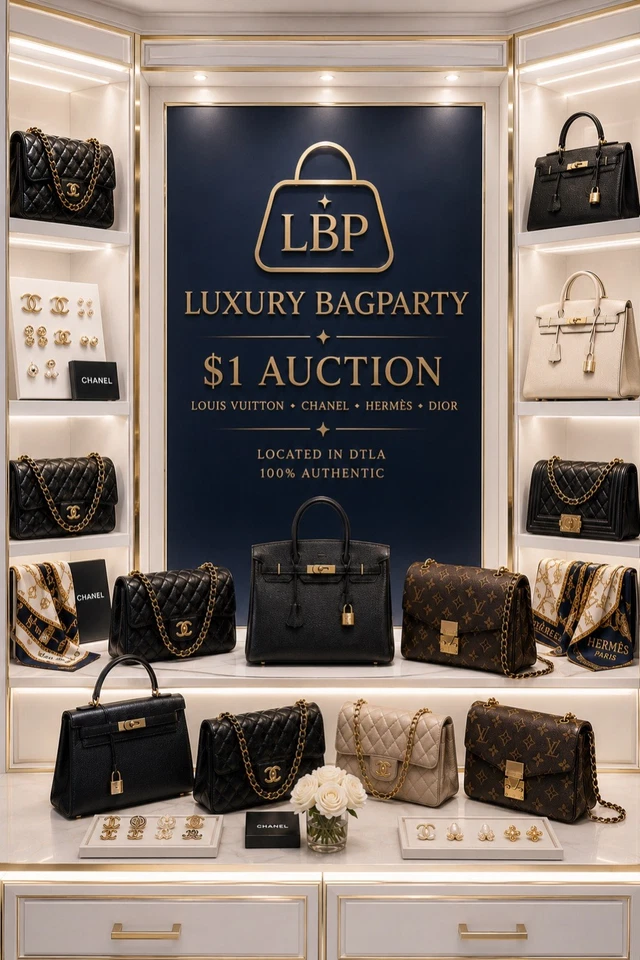 ELAINE'S HERE? $1 AUCTION CHANEL, LOUIS VUITTON, LIGHT LAYERS / SUEDE /FUR
