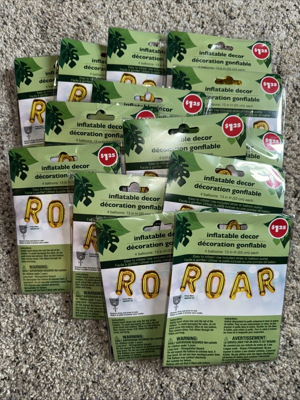 party decoration lot Dinosaur Roar Letters Lot Of 15 Balloons