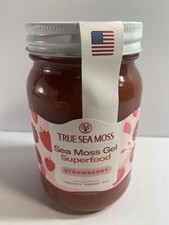 True Sea Moss Gel Superfood Strawberry 16 oz Gluten GMO Free Vegan NEW