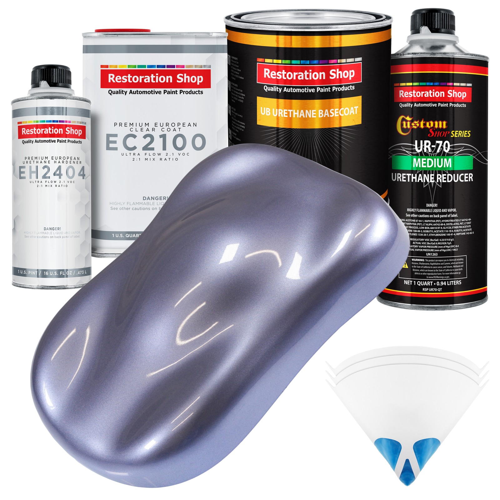 Astro Blue Metallic Urethane Basecoat Quart Kit with European Clear Coat